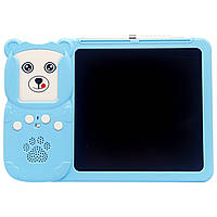 Планшет для рисования LCD Writing Tablet + озвученная азбука Монтессоры 112 карт синий, Y5-1AB