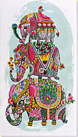 Набор для вышивки бисером на натуральном художественном холсте Абрис Арт Три слона на счастье AB-605