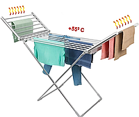 Сушарка електрична для білизни розкладна підлогова Besser струнна з обігрівом бічних крил для сушіння білизни та одягу 230Вт