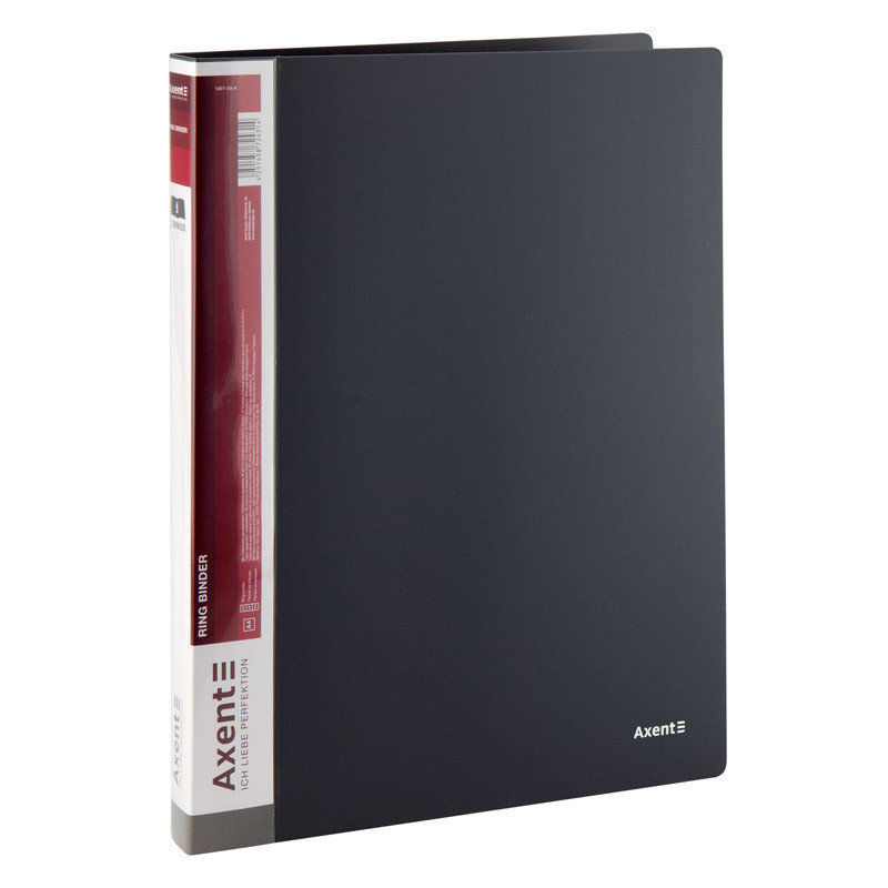 Папка на 2 кільцях А4 Axent РР 25мм сіра