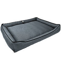 Лежак для собак усіх порід EGO Bosyak Рігожка 2XL 115x95 Сірий (спальне місце для великих собак)
