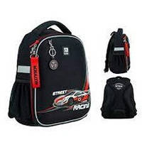 Рюкзак шкільний каркасний для хлопчика Kite Education 555 Racing 35*26*13,5см чорний