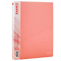 Папка на 2 кільцях А4 Axent РР 25мм прозора рожева