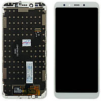 Дисплей Xiaomi MI A2, MI 6X M1804d2SG + тачскрин, белый с рамкой