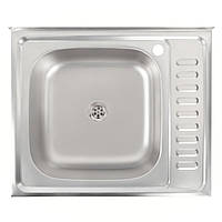 Кухонная мойка из нержавеющей стали Platinum САТИН 6050 L (0,5/160 мм) прямоугольная мойка для кухни