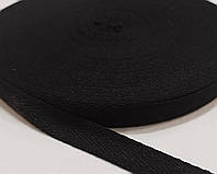 Киперная лента ЧЕРНАЯ1.5 см для окантовки трикотажных изделий поло футболок шапок и т.д