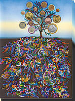 Набор для вышивки бисером на натуральном художественном холсте Абрис Арт Денежное дерево AB-508