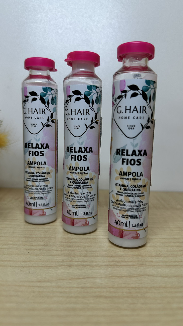 Вітамінна ампула Глибоке Зволоження для сивого волосся  Relaxa Fios G.Hair, Inoar  40 ml