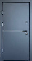 Двери входные в квартиру Кристал двухцветная с зеркалом Ваш ВиД Антрацит/белая 960,860х2050х95 Левое/Правое