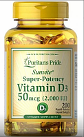 Витамины и минералы Puritan's Pride Vitamin D3 2000 iu (200 caps)