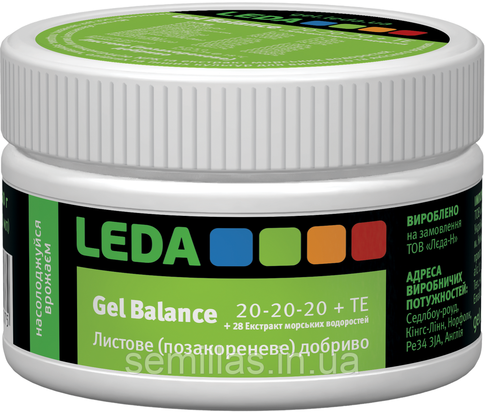Добриво Balance (Баланс) 20-20-20+ТЕ+28 екстракт морських водоростей , 100 мл, Leda Gel