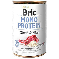 Влажный корм Брит Brit Mono Protein Lamb & Rice с ягненком и темным рисом 400 г