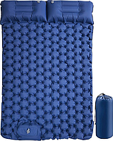 Самонадувающийся походный матрас коврик с подушкой для военных со встроенным насосом