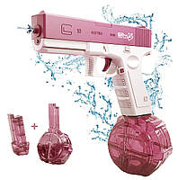 Водяной пистолет электрический аккумуляторный Glock Розовый