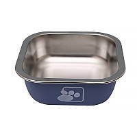 Миска для собак котов Taotaopets 1910002 металлическая Blue 160 мм GHF