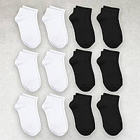 Набор носков 12 пар женских «Black&White» хлопок премиум сегмент размер 35-38