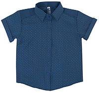 Рубашка детская с коротким рукавом для мальчика GABBI RB-4 Темно-Синий на рост 86 (11292)