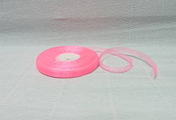 Стрічка органза, Рожева, 0,5 см