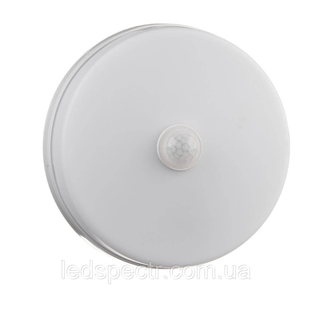 Світлодіодний Led світильник ЖКГ AVT 18W з датчиком руху 5000K IP44 круглий, фото 1