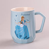 Чашка керамическая 450 мл Диснеевская принцесса Голубой (Чашки)