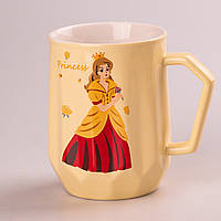 Чашка керамическая 450 мл Диснеевская принцесса Желтый (Чашки)