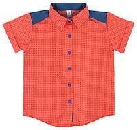 Рубашка детская с коротким рукавом для мальчика GABBI RB-4 Красный на рост 92 (11292)