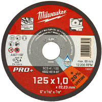 Круг отрезной Milwaukee по металлу SCS 41/125х1 PRO+, 125мм (4932451487)