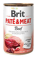 Влажный корм для собак Брит Brit Pate & Meat со вкусом говядины 400 г