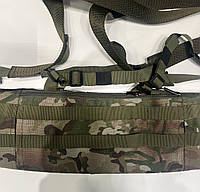 Тактический разгрузочный пояс рпс с карманом под балистический пакет, армейский пояс рпс пиксель he858