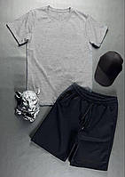 Базовый мужской летний комплект 3 в 1 (Футболка, шорты, кепка)