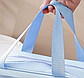 Органайзер з ручками сумка для косметики блакитна прозора еко-шкіра Washbag 27х16х14 см дорожня косметичка, фото 3