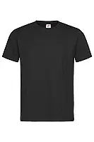 Черная базовая футболка Stedman на мальчика 100%Хлопка с коротким рукавом на обхват груди 122см 2XL