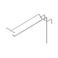 Крючки с Ценникодержателем на торговую сетку 20 см Ø 4 мм Металлические Одинарные