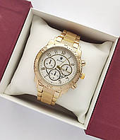 Женские наручные часы Rolex в золотом цвете на металическом браслете CW2411