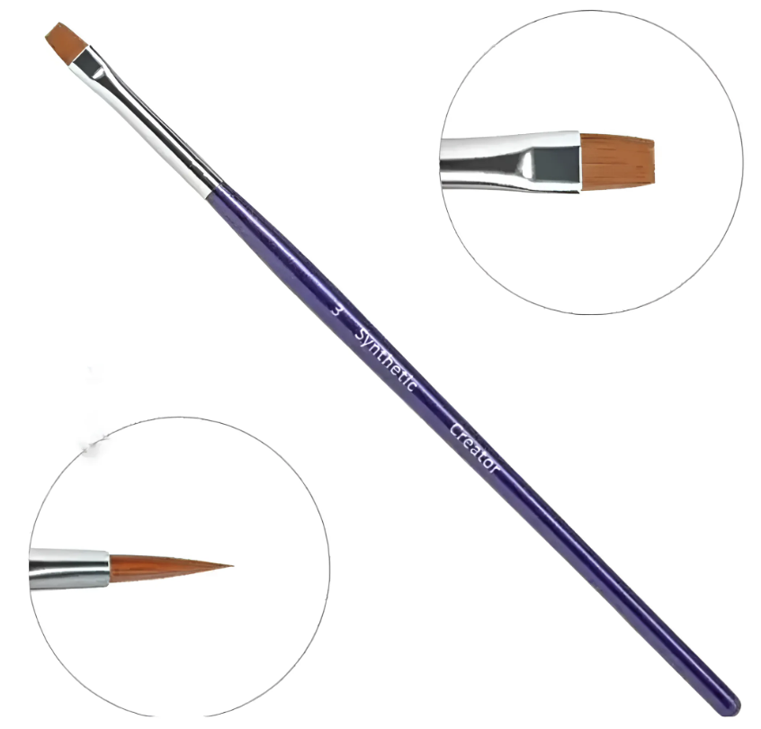 Пензель для брів фарби хни Креатор Creator Synthetic No3*, фото 1