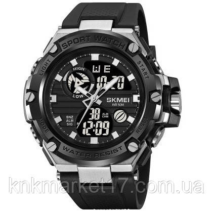 Чоловічий кварцовий цифровий годинник Skmei 2119SI Silver, фото 1