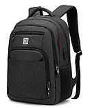 Рюкзак міський Bruno Cavalli міцний вологостійкий 15.6" USB-роз'єм колір чорний 30л, фото 2