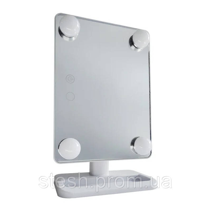 Зеркало для макияжа с LED подсветкой Cosmetie Mirror 360 HH083 настольное косметическое se - фото 5 - id-p2189337152