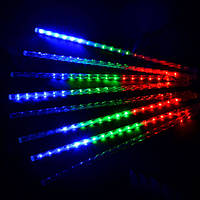 Гирлянда Тающие сосульки LED 50см 8шт, разноцветные se