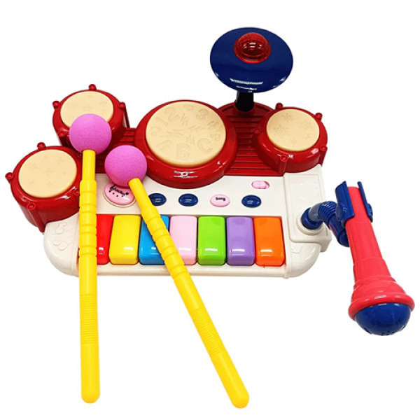 Іграшка піаніно з мікрофоном Bambi DJ241 K та барабанами (DJ241-RT)