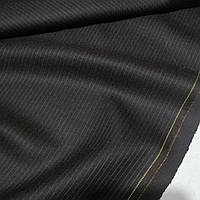 Ткань костюмная черная в полоску лоскут