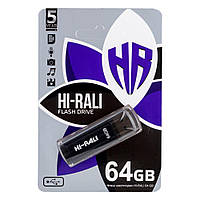 Флеш память Hi-Rali Stark USB 2.0 64GB Black VA, код: 7698247