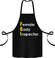 Фартух із принтом Кавун Female Body Inspector 68 см Чорний SM, код: 8037199