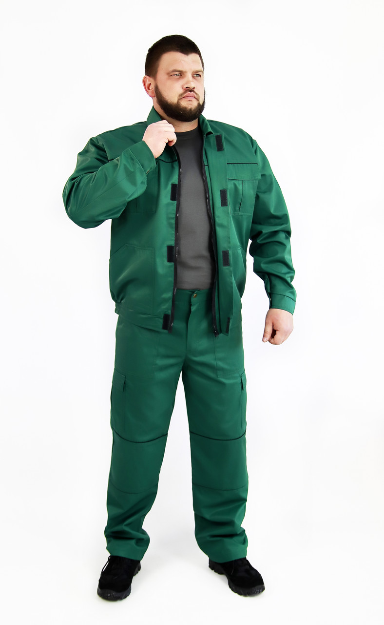 Костюм робочий з брюками "Бриз" зелений, комплект спецодягу