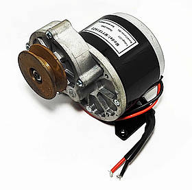 Електродвигун колекторний редукторний 12 V 250 W під ремінь
