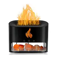Увлажнитель воздуха Docsal Flame 3в1 с ультразвуковым увлажнением и соляными камнями. Черный Лучшая цена