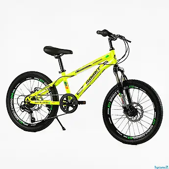 Підлітковий велосипед Corso Spirit 20" дюймів 7 швидкостей, сталева рама 12", Shimano, зібраний на 75%