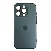 Чехол AG GLASS with MagSafe для Apple iPhone 15 Pro (6.1") | Full Camera Зеленый / Canging green