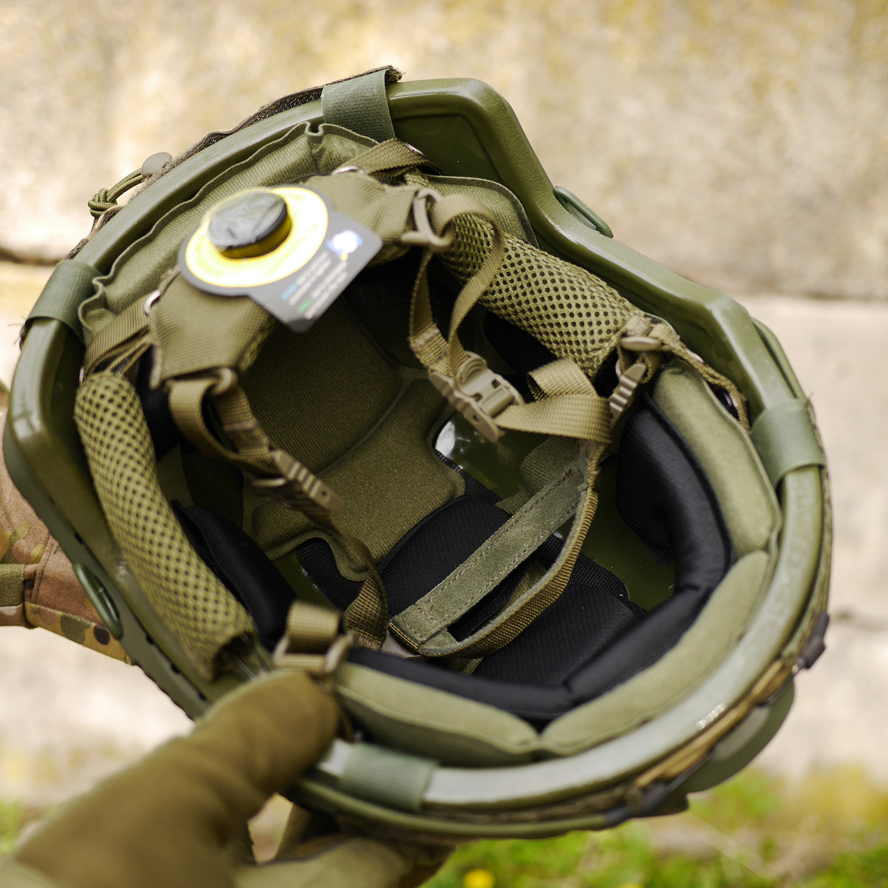 Тактический шлем + кавер с противовесом олива, военная каска, бронешлем Fast Helmet NIJ IIIA Team Wendy - фото 7 - id-p2189379610