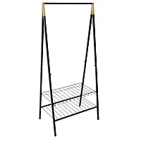 Напольная стойка для одежды с полками Casa Si Garment Rack (Bamboo Black)